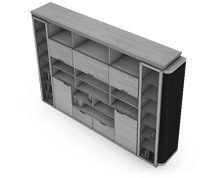 کتابخانه-و-ویترین-بلند-ویژه-اتاق-مدیر-عامل-استلار-تیپ-6152-41 -  - https://mohitara.com